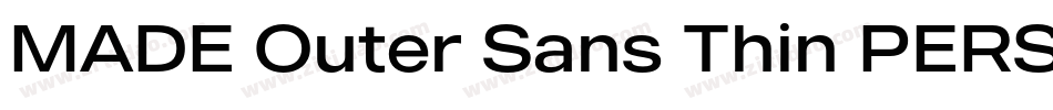 MADE Outer Sans Thin PERSONAL USE字体转换